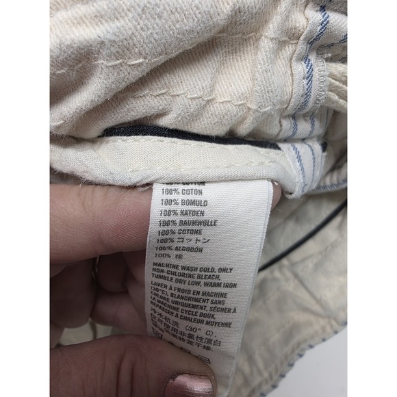 Vtg Abercrombie & Fitch Y2K Hickory Stripe Cargo Shorts Size 28 Coastal Prep - Picture 7 of 9